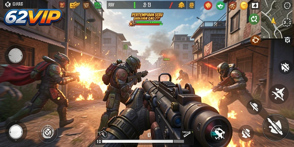 Tampilan menarik dari gameplay TPS di 62VIP.