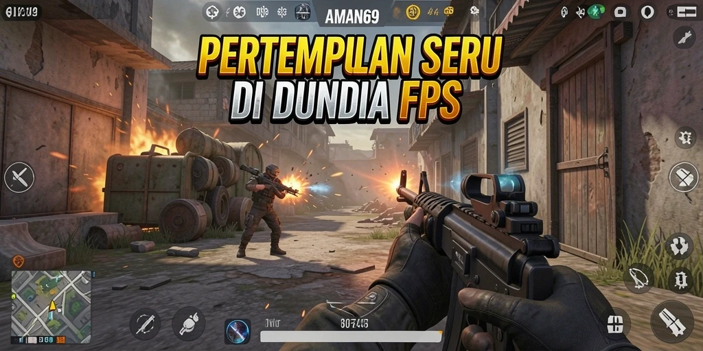 Tampilan gameplay seru dan menegangkan di AMAN69.