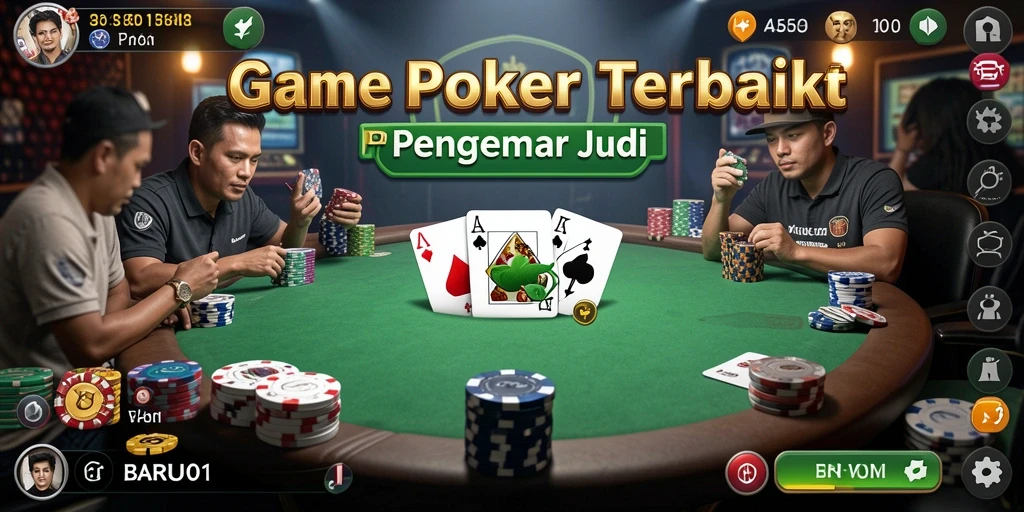 Tampilan gameplay Poker yang mengasyikkan di BARU01.