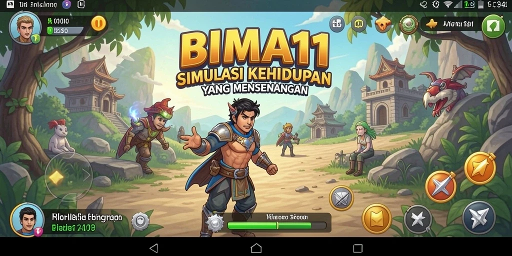 Tampilan gameplay BIMA11 yang menarik dan interaktif.