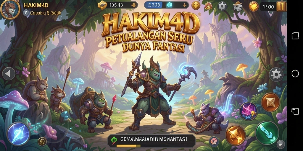 Tampilan gameplay HAKIM4D yang menunjukkan aksi seru di dunia Adventure.