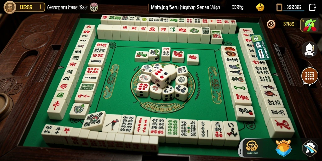 Tampilan gameplay IDR89 dengan grafis Mahjong yang memukau.