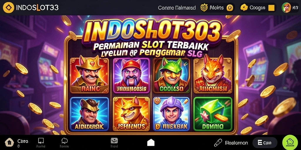 Tampilan gameplay menarik dalam aplikasi INDOSLOT303 yang penuh warna.