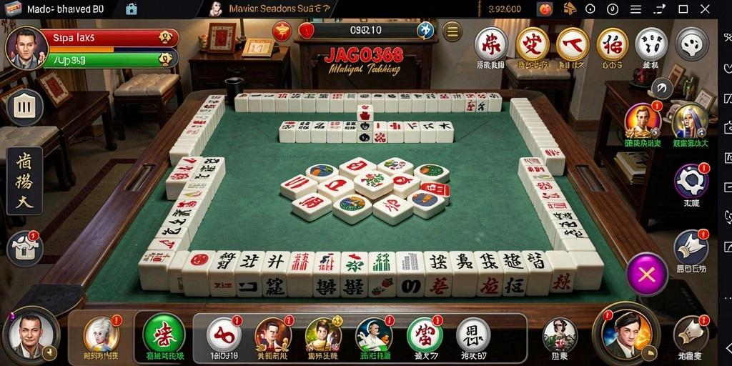 Tampilan gameplay JAGO368 yang menarik dan penuh tantangan Mahjong.