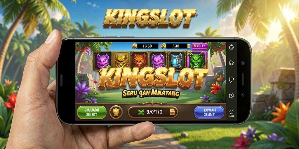 Tampilan utama gameplay KINGSLOT dengan berbagai mesin slot yang menarik.
