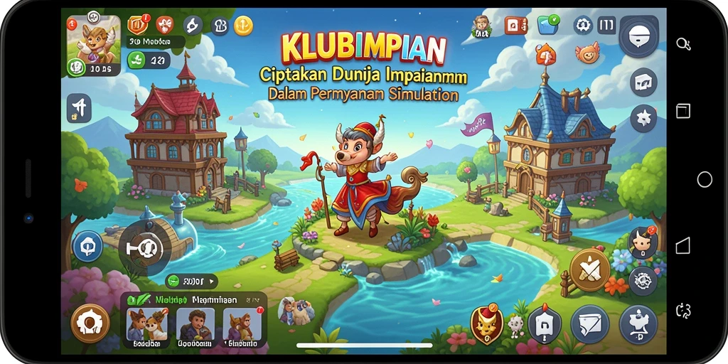 Tampilan gameplay KLUBIMPIAN yang memukau dan kreatif.