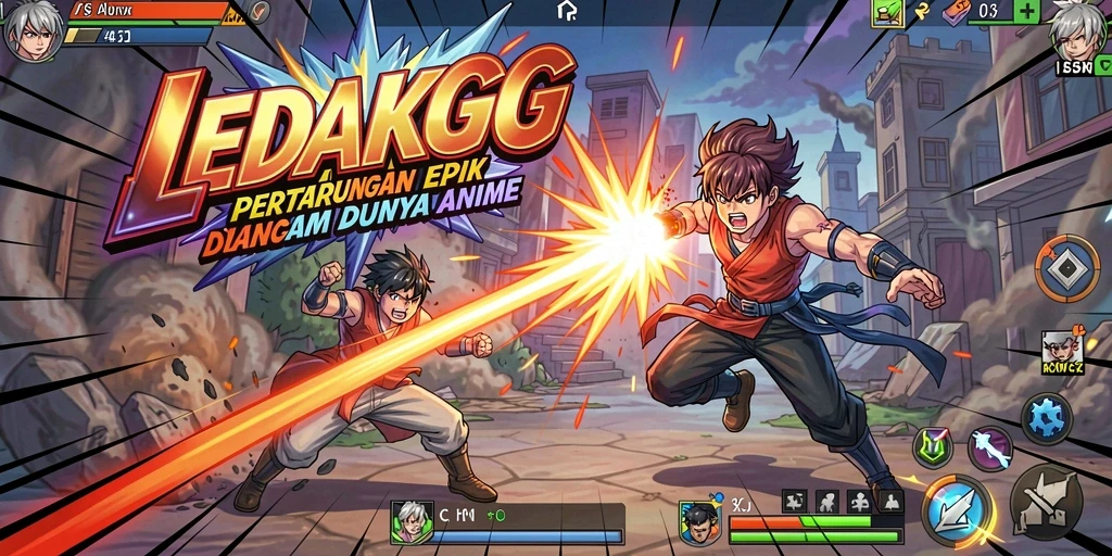 Tampilan gameplay seru dengan karakter Anime ikonik.