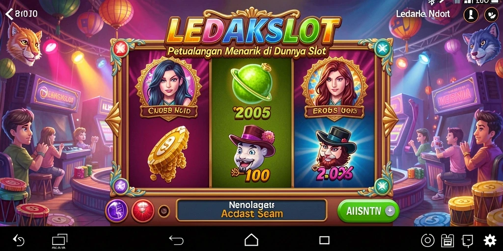 Gameplay seru <strong>LEDAKSLOT</strong> yang menampilkan petualangan dan slot menantang.