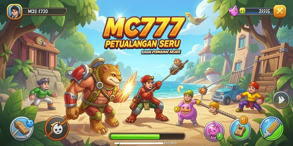 Tangkapan layar gameplay dari MC777, menampilkan aksi seru dalam permainan Arcade.
