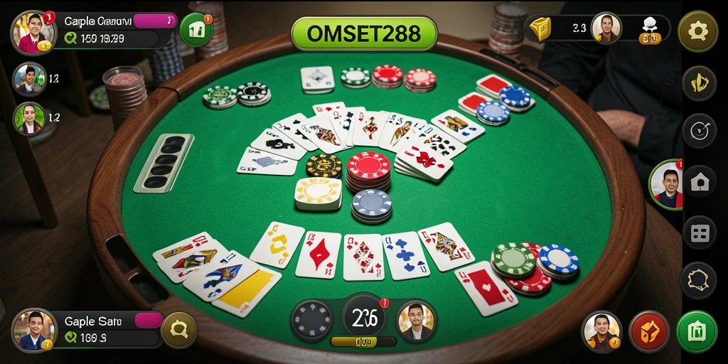 Gameplay seru Gaple di OMSET288 dengan tampilan menarik.