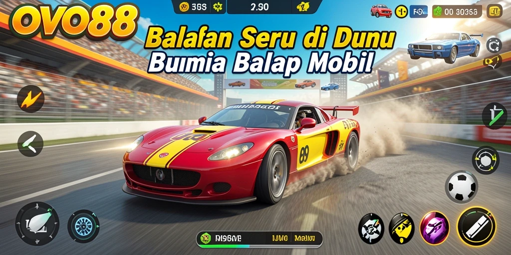 Gameplay balap mobil yang mendebarkan di OVO88.