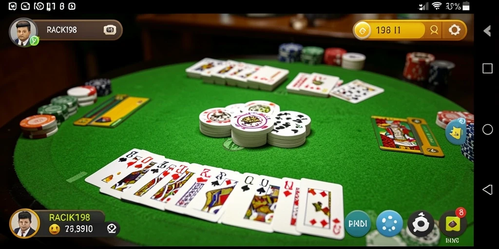Tampilan gameplay seru dari RACIK198 dalam permainan Gaple.