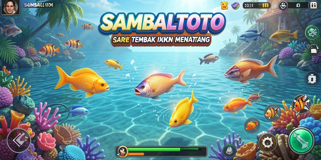 Tangkapan layar menunjukkan keseruan gameplay Tembak Ikan SAMBALTOTO.