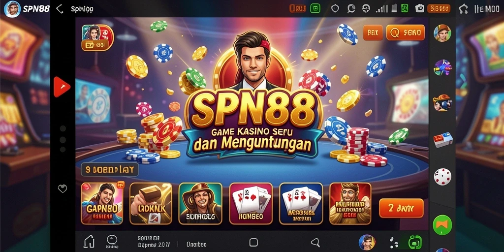 Tampilan gameplay seru dalam SPN88 saat bermain Kasino.