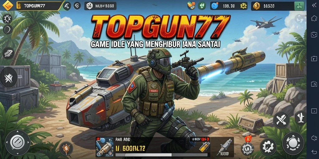Tampilan gameplay menarik dari TOPGUN77 dengan elemen Idle.
