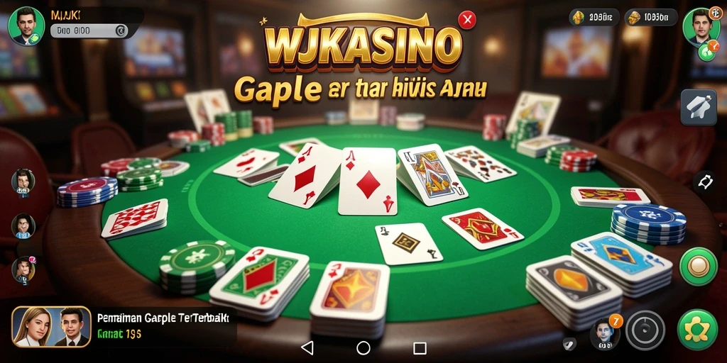 Gameplay seru WJKASINO dalam permainan Gaple.