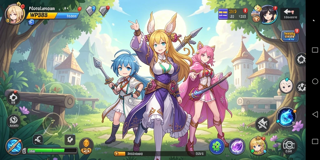 Tampilan menakjubkan dari gameplay WP888 yang penuh aksi Anime.